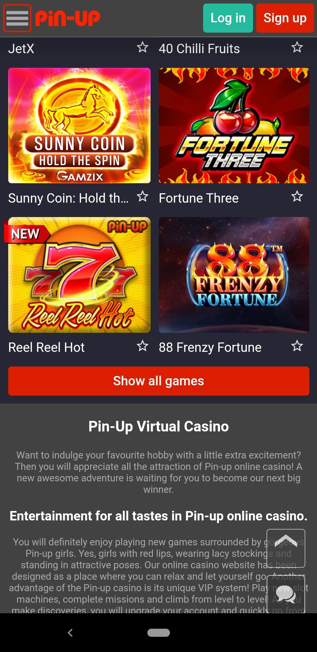 Сайт Pin Up Casino Win